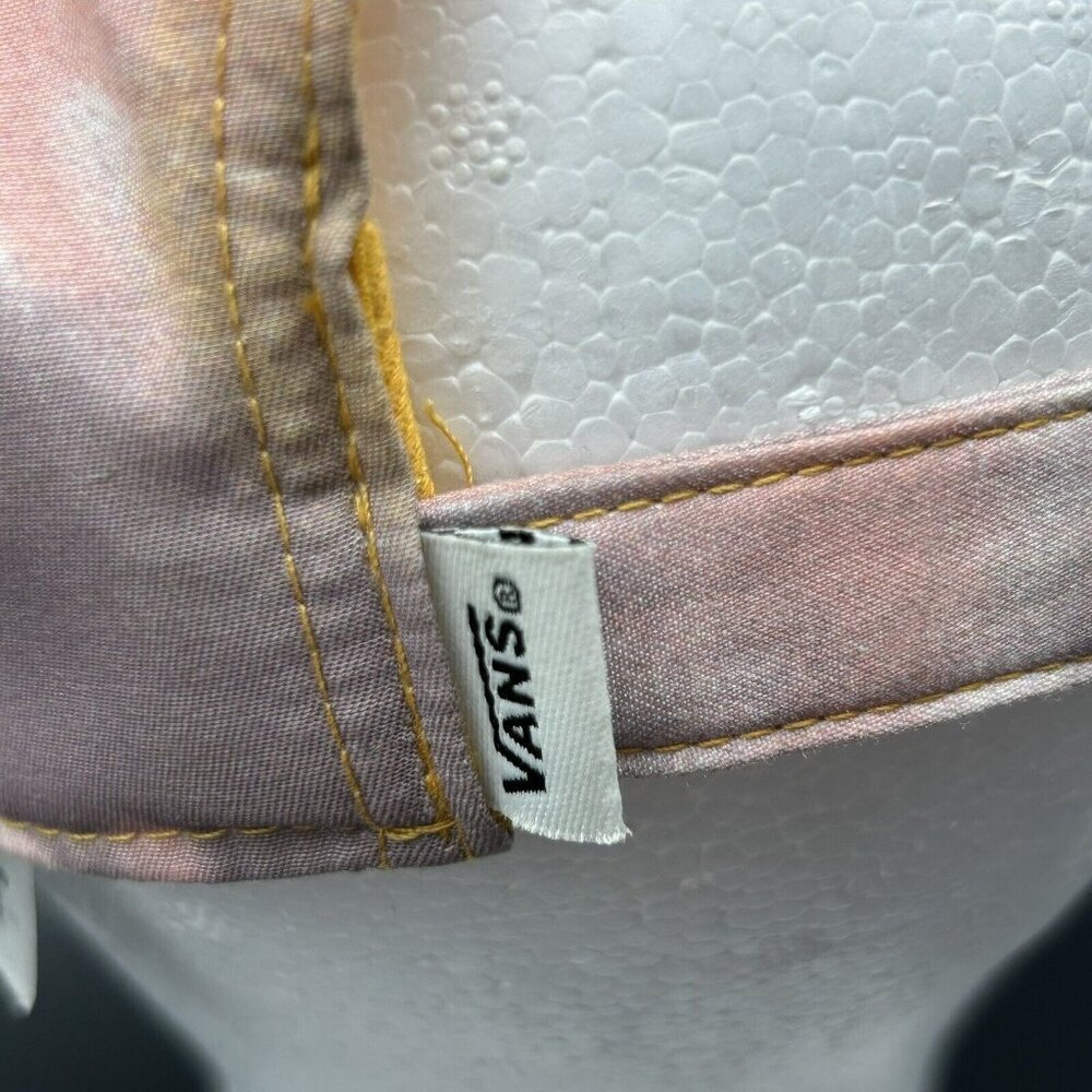 VANS Hat Tie Dye Spray Paint Baseball Cap StrapBack Embroidered Logo Pink - Picture 6 of 11